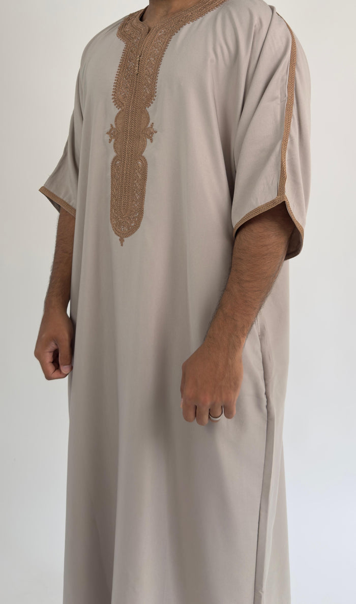 Beige Moroccan Thobe