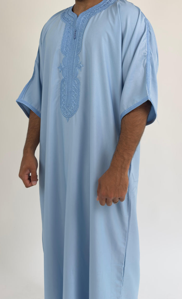 Baby Blue Moroccan Thobe